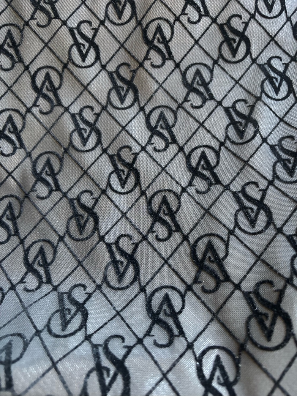 NWT Victoria's Secret | Black Pattern Monogram Tote Bag - Picture 2 of 4